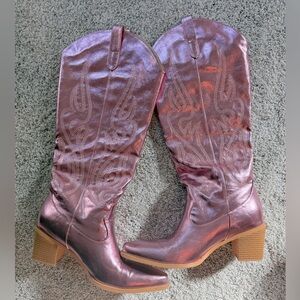 Pink cowgirl boots